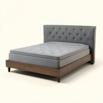 Park Avenue Tufted Upholstered Low Profile Platform Bed (synthetic illustration; no displayed measurements)