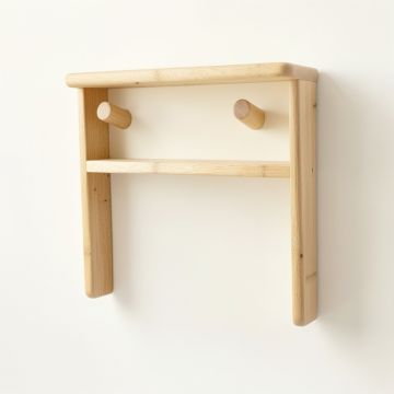 Slate Bend Wall-Mounted Entryway Organizer Shelf - Cream (synthetic illustration; no displayed measurements)
