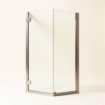 Kinkade Xl 23.25 '' W X 80 '' H Hinged Frameless Shower Door (synthetic illustration; no displayed measurements)