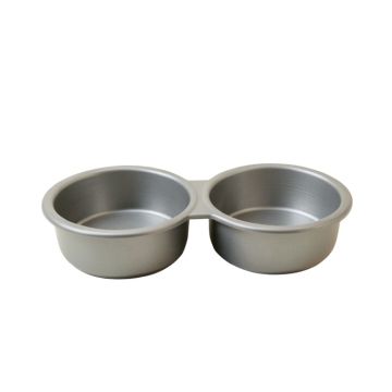Moss Falls Pet Feeding Stand With Two Plain Empty Bowls - Gray