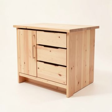 Coralie 3 Drawer Kitchen Island Set (synthetic illustration; no displayed measurements)