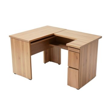 Home Office Solid Wood L-Shape Desk