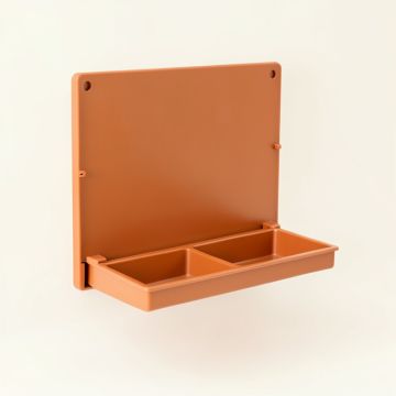 Shore Edge Empty Wall-Mounted Tool Organizer Panel - Terracotta (synthetic illustration; no displayed measurements)