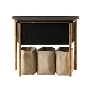 Ridge Canyon Laundry Sorting Station With Plain Removable Bags - Black