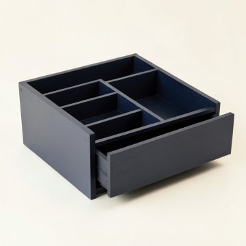 Harbor Branch Empty Coffee-Station Organizer - Navy (synthetic illustration; no displayed measurements)