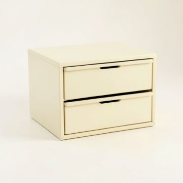Slate Branch Small-Parts Storage Drawer Cabinet - Cream (synthetic illustration; no displayed measurements)
