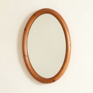 Stone Arc Framed Wall Mirror - Terracotta (synthetic illustration; no displayed measurements)