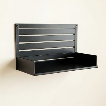 Rowan Crossing Wall-Mounted Entryway Organizer Shelf - Black (synthetic illustration; no displayed measurements)