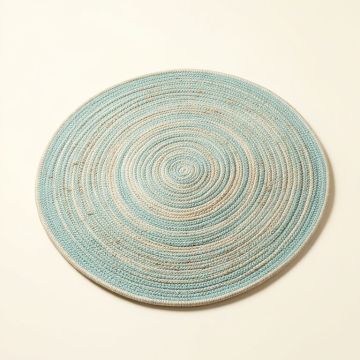 Aradia Braided Cotton Aqua Area Rug (synthetic illustration; no displayed measurements)