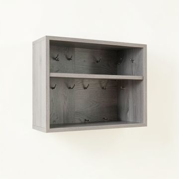 Ash Brook Wall-Mounted Entryway Organizer Shelf - Gray (synthetic illustration; no displayed measurements)