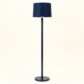 Dune Branch Floor Lamp With A Plain Fabric Shade - Navy (synthetic illustration; no displayed measurements)