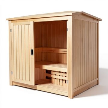 Princeton 6 Person Traditional Steam Sauna In Cedar (synthetic illustration; no displayed measurements)