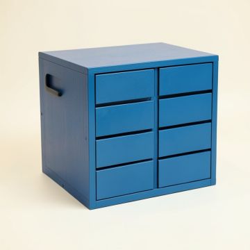Shore Canyon Small-Parts Storage Drawer Cabinet - Blue (synthetic illustration; no displayed measurements)