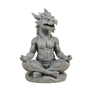 Williamsfield Zen Meditating Fiery Yoga Dragon Garden Statue