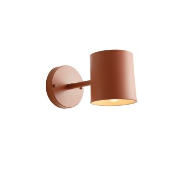 Heath Crest Wall Sconce Mounted On A Plain Wall - Terracotta