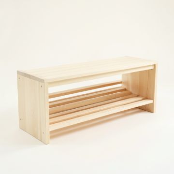 Glen Crest Shoe Storage Bench - Ivory (synthetic illustration; no displayed measurements)