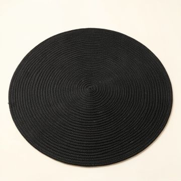 Sage Crest Round Area Rug - Black (synthetic illustration; no displayed measurements)