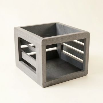 Hazel Canyon Empty Furniture-Style Pet Crate - Gray (synthetic illustration; no displayed measurements)