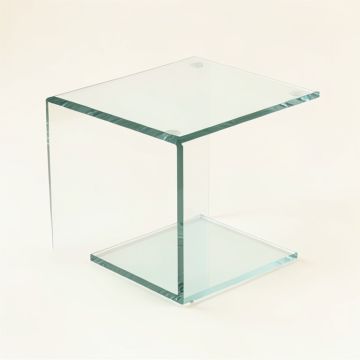 Seral Glass Top End Table (synthetic illustration; no displayed measurements)