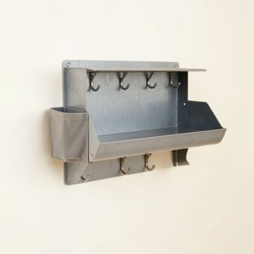 Vale Dell Wall-Mounted Entryway Organizer Shelf - Gray (synthetic illustration; no displayed measurements)