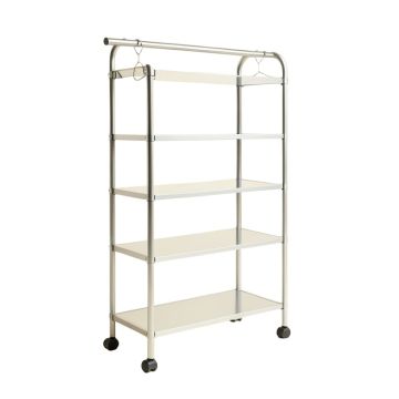 Burksiii 46 '' Freestanding Clothes Organizer Rack With Shelves And Hanging Rods