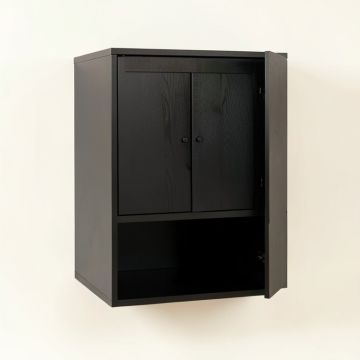 Meadow Brook Wall-Mounted Laundry Cabinet - Black (synthetic illustration; no displayed measurements)