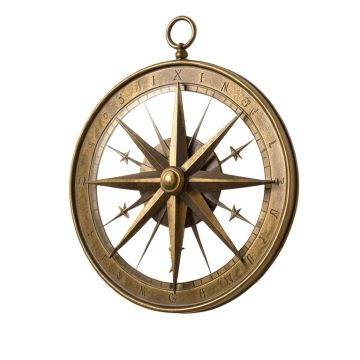 Antique Compass Rose Wall Décor