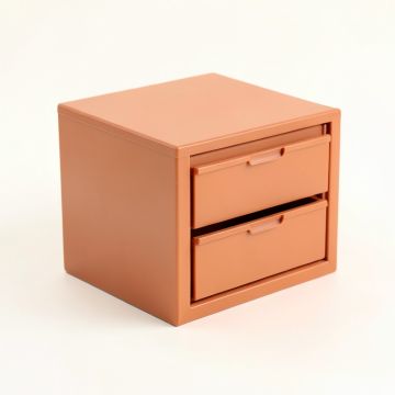 Heath Edge Small-Parts Storage Drawer Cabinet - Terracotta (synthetic illustration; no displayed measurements)