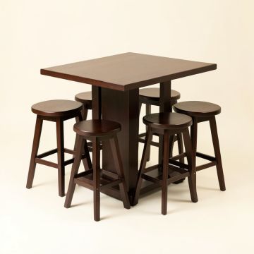 Wilsad 5 Pieces Dining Room Bar Table Set With 4 Bar Stools (synthetic illustration; no displayed measurements)