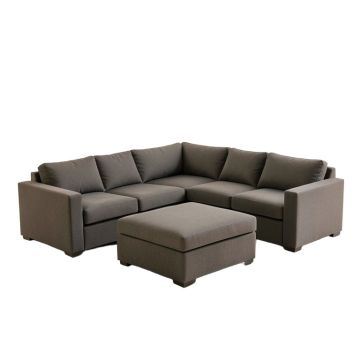 Samual 123.5 '' Wide Reversible Modular Corner Sectional With Ottoman