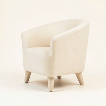Shore Crest Upholstered Armchair - Cream (synthetic illustration; no displayed measurements)