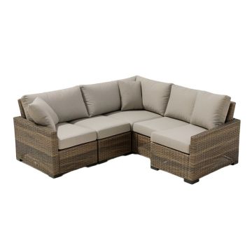 Kelly Outdoor Patio 3 Piece Sectional Seating Group With Cushions