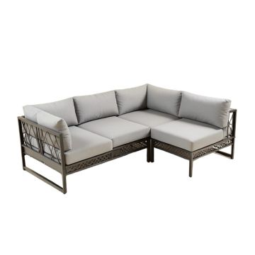 Ammamaria 138 '' Wide Outdoor U-Shaped Patio Sectional With Cushions