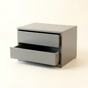 Flint Edge Small-Parts Storage Drawer Cabinet - Gray (synthetic illustration; no displayed measurements)