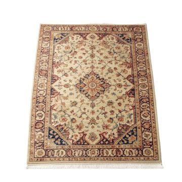 Savonnerie Oriental Hand-Knotted Wool Plum Area Rug