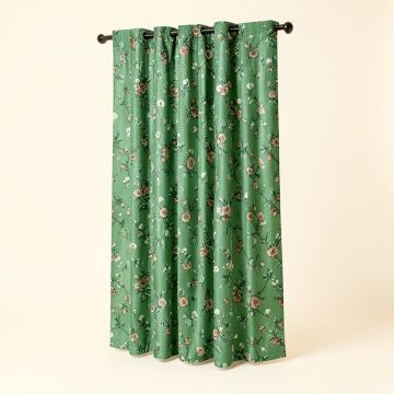 Beaded Floral/Flower Semi-Sheer Thermal Single Curtain Panel (synthetic illustration; no displayed measurements)