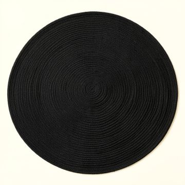 Slate Brook Round Area Rug - Black (synthetic illustration; no displayed measurements)