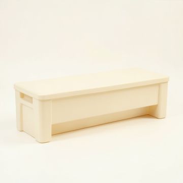 Sage Bridge Narrow Outdoor Storage Bench - Cream (synthetic illustration; no displayed measurements)