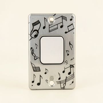 Coffee Cup With Music Notes 1-Gang Toggle Light Switch Wall Plate (synthetic illustration; no displayed measurements)