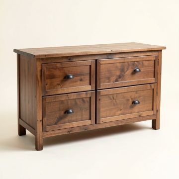 Minersville 66 '' Wide 4 Drawer Rubberwood Wood Buffet Table (synthetic illustration; no displayed measurements)