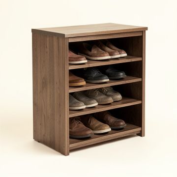 Wood 18 Pair Shoe Storage Cabinet (synthetic illustration; no displayed measurements)