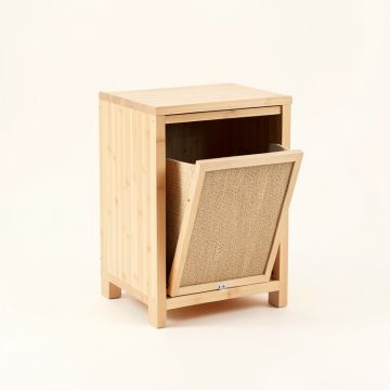 Moss Crossing Freestanding Pull-Out Hamper Cabinet - Beige (synthetic illustration; no displayed measurements)
