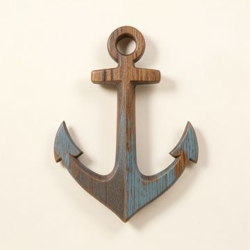 Wooden Anchor Wall Décor (synthetic illustration; no displayed measurements)