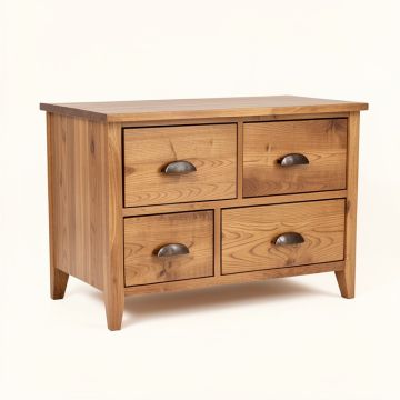 Voight 46 '' Wide 4 Drawer Acacia Wood Server (synthetic illustration; no displayed measurements)