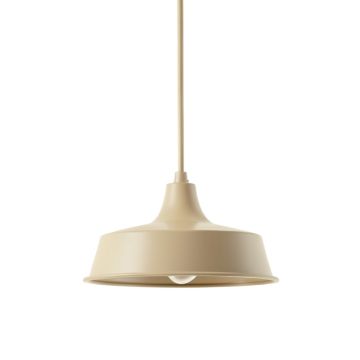 Juniper Bend Pendant Light Suspended From One Plain Cable - Beige
