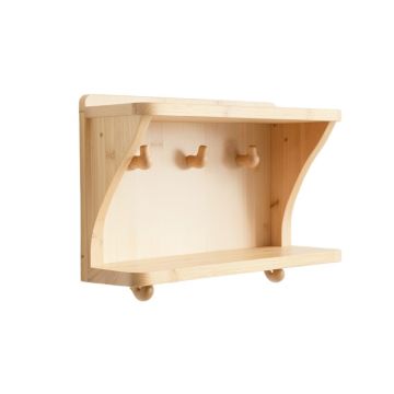 Stone Bluff Wall-Mounted Entryway Organizer Shelf - Beige