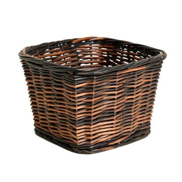Folding Wicker Grass Weaving Basket Black And Brown For Storing Cosmetics Dirty