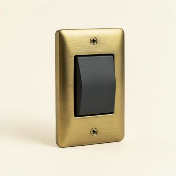 Architectural 1-Gang Toggle Light Switch Wall Plate (synthetic illustration; no displayed measurements)