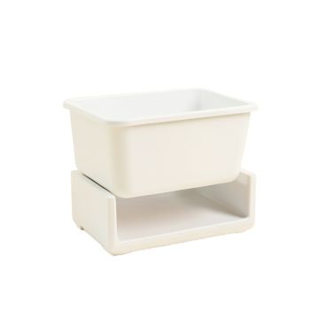 Hill Bluff Empty Raised Planter - White