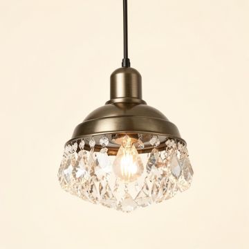 Andrews 1 - Light Single Globe Pendant With Crystal Accents (synthetic illustration; no displayed measurements)